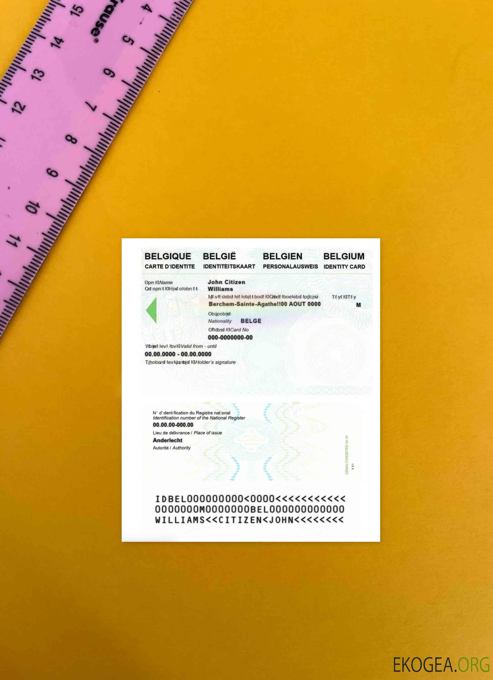 Photolook de la carte d'identité belge